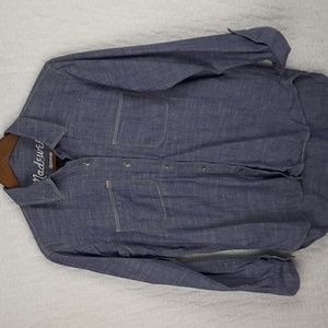 Madewell Women Button Shirt Medium Blue #73